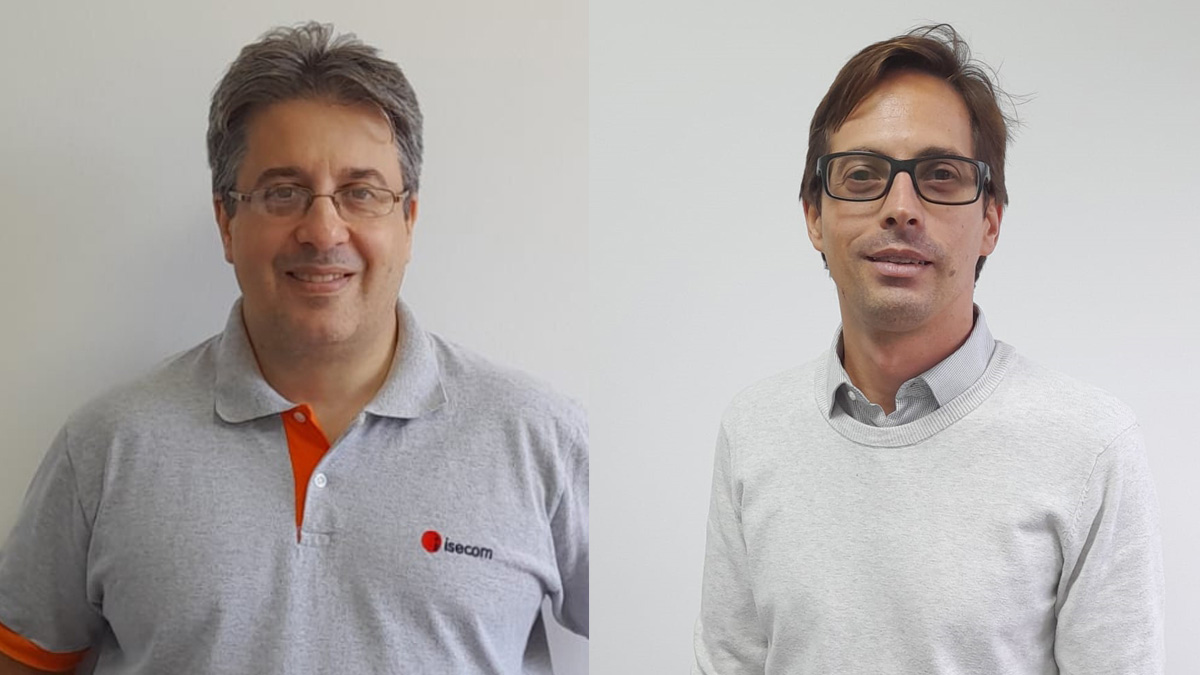 Equipo de Isecom: Aimar López, Product Manager ARUBA/HPE e Hilario Gaviola,  responsable de compras y Comex.