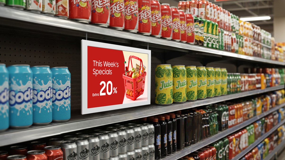 Fabricada con materiales de bioresina de fitoplancton verificados por UL, la pantalla ofrece un rendimiento de consumo ultrabajo con gestión local y remota a través de la aplicación Samsung E-Paper y Samsung VXT.