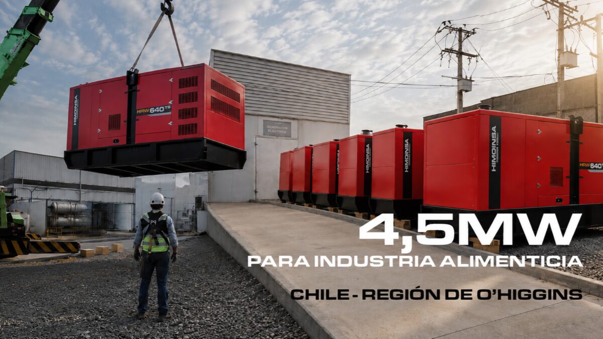 A pocos meses del inicio de sus operaciones, HIMOINSA Chile continúa sumando proyectos estratégicos en el país. En esta oportunidad, desarrolló una planta de generación temporal de 4,5 MW para garantizar la continuidad de los procesos de una importante empresa de la industria alimenticia para la temporada de horas punta.