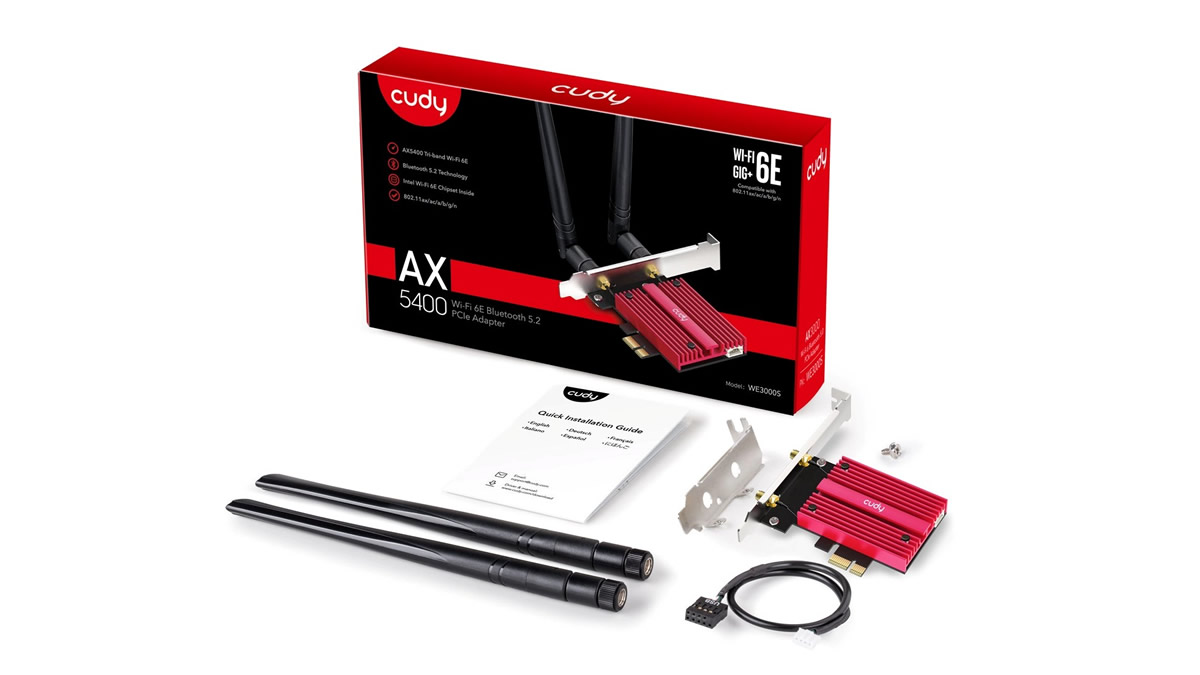 La compañía suma a su portfolio la WE3000S, una placa PCI Express Wi-Fi de triple banda con velocidad combinada de hasta 5400 Mbit/s, controlador Intel AX210 y seguridad WPA3. Permite elevar la conectividad de una PC a los estándares inalámbricos actuales.
